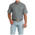 MTW1704168 Cinch Men's ArenaFlex Short Sleeve Button Down Shirt - Grey