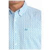 MTW1704170 Cinch Men's ArenaFlex Short Sleeve Button Down Shirt - Blue
