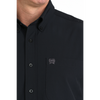 MTW1862039 Cinch Men's Solid Long Sleeve Button down Western Shirt - Black