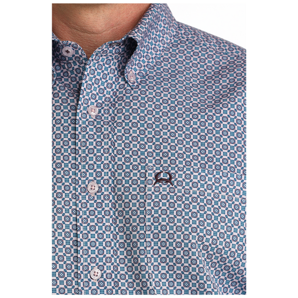 MTW1862040 Cinch Men's Arenaflex Long Sleeve Button Down Shirt - Lilac Print
