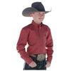MTW7060327 Cinch Boys Long Sleeve Buttondown Western Shirt - Red Print