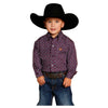 MTW7060390 Cinch Boys' Long Sleeve Button Down Western Shirt - Purple Print