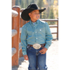 MTW7060391 Cinch Boys' Long Sleeve Button Down Western Shirt - Turquoise Print