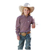 MTW7060395 Cinch Boys Long Sleeve Button-down Western Shirt - Red Print