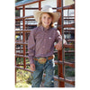 MTW7060395 Cinch Boys Long Sleeve Button-down Western Shirt - Red Print