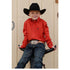 MTW7060407 Cinch Boys' Long Sleeve Button down Western Shirt - Red