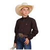 MTW7060408 Cinch Boys' Long Sleeve Button Down Western Shirt - Brown