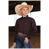 MTW7060408 Cinch Boys' Long Sleeve Button Down Western Shirt - Brown