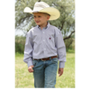 MTW7060421 Cinch Boys' Long Sleeve Button Down Western Shirt - White Stripe