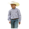 MTW7060421 Cinch Boys' Long Sleeve Button Down Western Shirt - White Stripe