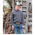 MTW7060425 Cinch Boys' Long Sleeve Western Button-down Shirt - Navy