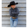 MTW7060429 Cinch Boys' Long Sleeve Buttondown Western Shirt - Navy