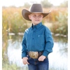MTW7060432 Cinch Boys' Long Sleeve Buttondown Western Shirt - Blue