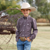 MTW7060433 Cinch Boys' Long Sleeve Buttondown Western Shirt - Purple
