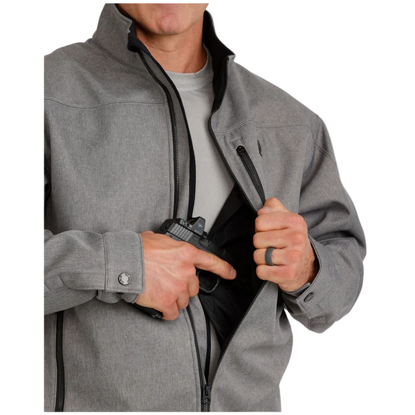 MWJ1537008 Cinch Men's Concealed Carry Bonded Jacket - Grey