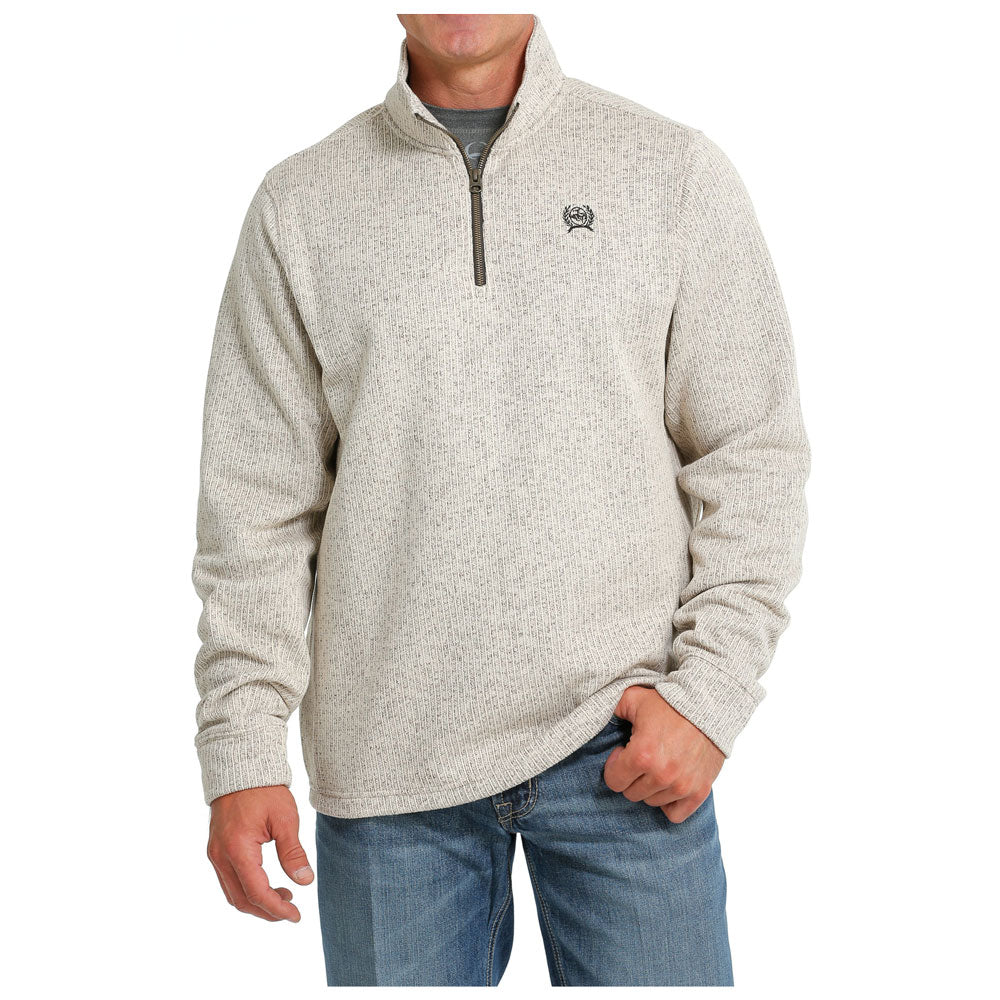 MWK1080013 Cinch Men's 1/4 Zip Sweater - Stone
