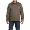MWK1080017 Cinch Men's 1/4 Zip Sweater - Brown