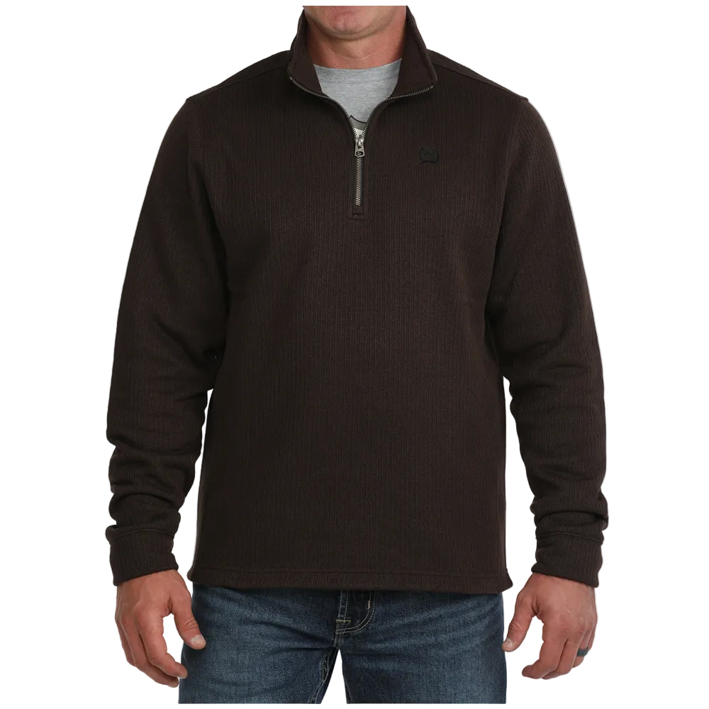 MWK1080022 Cinch Men's 1/4 Zip Fleece Pullover - Brown