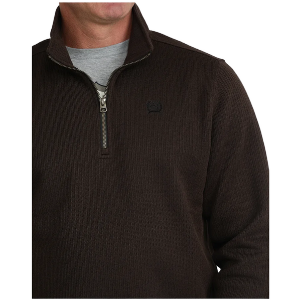 MWK1080022 Cinch Men's 1/4 Zip Fleece Pullover - Brown