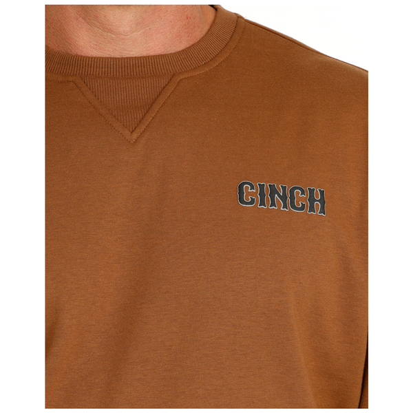 MWK1244002 Cinch Men's Long Sleeve Sweatshirt - Brown