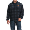 MWK1514028 Cinch Men's Polar Fleece Pullover - Navy Plaid
