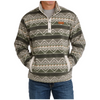 MWK1514029 Cinch Men's Long Sleeve Polar Fleece Pullover - Olive Print