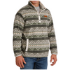 MWK1514029 Cinch Men's Long Sleeve Polar Fleece Pullover - Olive Print