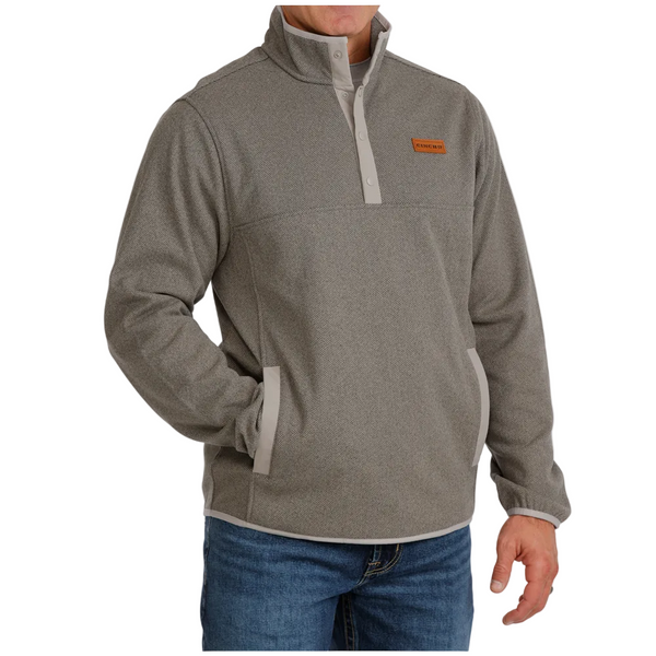 MWK1534012 Cinch Men's Knit Long Sleeve Pullover Sweater - Grey