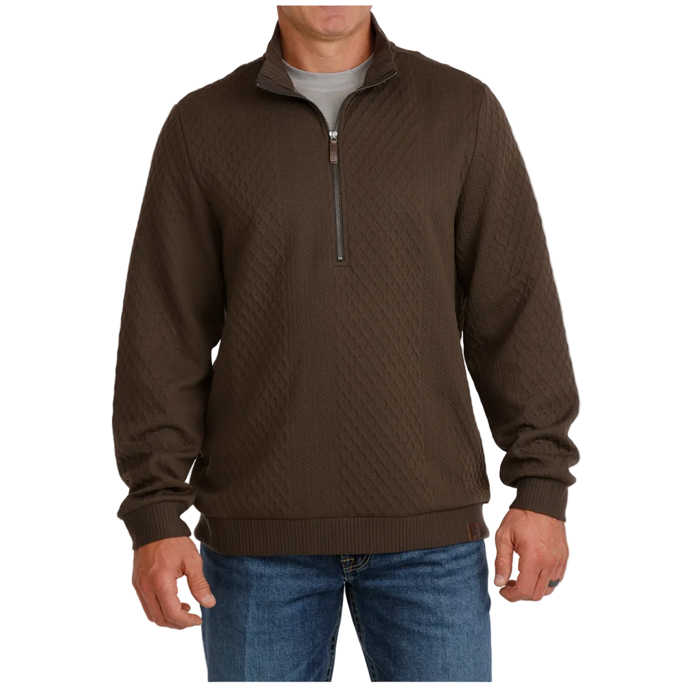 MWK1957002 Cinch Men's 1/2 Zip Pullover - Brown
