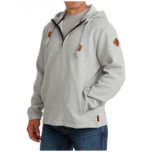 MWK1973001 Cinch Men's 1/2 Zip Long Sleeve Hoodie - Grey