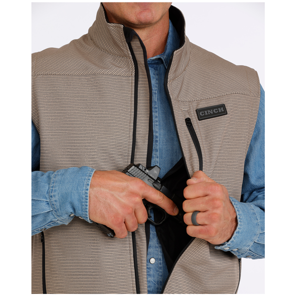 MWV1541012 Cinch Men's Concealed Carry Bonded Vest - Khaki