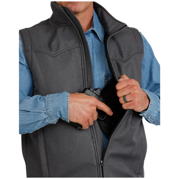 MWV1592006 Cinch Men's Concealed Carry Bonded Vest - Charcoal