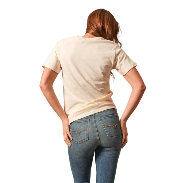 Kimes Ranch Women's Mountain Badge T-Shirt - Cream