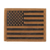 N500044202 Nocona Men's Brown Embossed Flag Bi-Fold Wallet