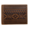 N500049344 Nocona Men's Southwest Embossed Bifold Wallet - Medium Brown