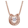 NC3867RG Montana Silversmiths Dancing with Luck Rose Gold Horseshoe Necklace