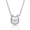 NC4742-APR Montana Silversmiths Dancing Birthstone Horseshoe Necklace - Diamond