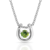 NC4742-AUG Montana Silversmiths Dancing Birthstone Horseshoe Necklace - Peridot