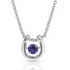 NC4742-FEB Montana Silversmiths Dancing Birthstone Horseshoe Necklace - Amethyst