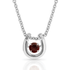 NC4742-JAN Montana Silversmiths Dancing Birthstone Horseshoe Necklace - Garnet