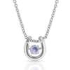 NC4742-JUN Montana Silversmiths Dancing Birthstone Horseshoe Necklace - June