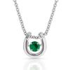 NC4742-MAY Montana Silversmiths Dancing Birthstone Horseshoe Necklace - Emerald