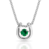 NC4742-MAY Montana Silversmiths Dancing Birthstone Horseshoe Necklace - Emerald