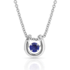 NC4742-SEP Montana Silversmiths Dancing Birthstone Horseshoe Necklace - Sapphire