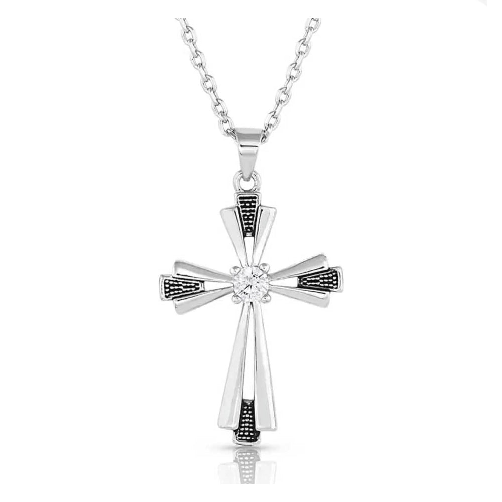NC5176 Montana Silversmiths Extended Faith Cross Necklace