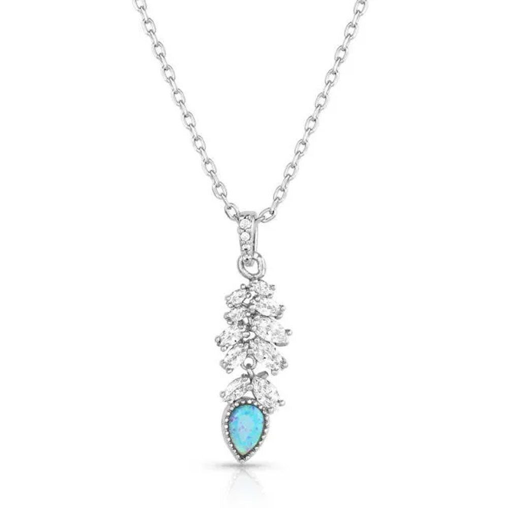 NC5362 Montana Silversmiths Mystic Falls Opal Crystal Necklace