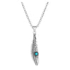 NC5486 Montana Silversmiths Solo Flight Turquoise Feather Necklace
