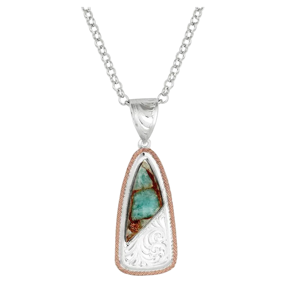 NC6418RG Montana Silversmiths Shadowed Pines Turquoise Necklace