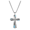 NC6517 Montana Silversmiths Still Waters Turquoise Cross Necklace