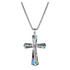 NC6517 Montana Silversmiths Still Waters Turquoise Cross Necklace